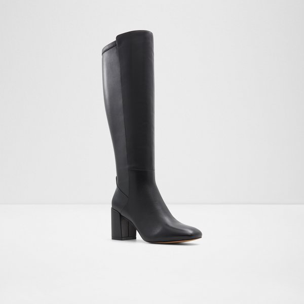 Satori Black Leather Smooth Women's Dress boots | ALDO US