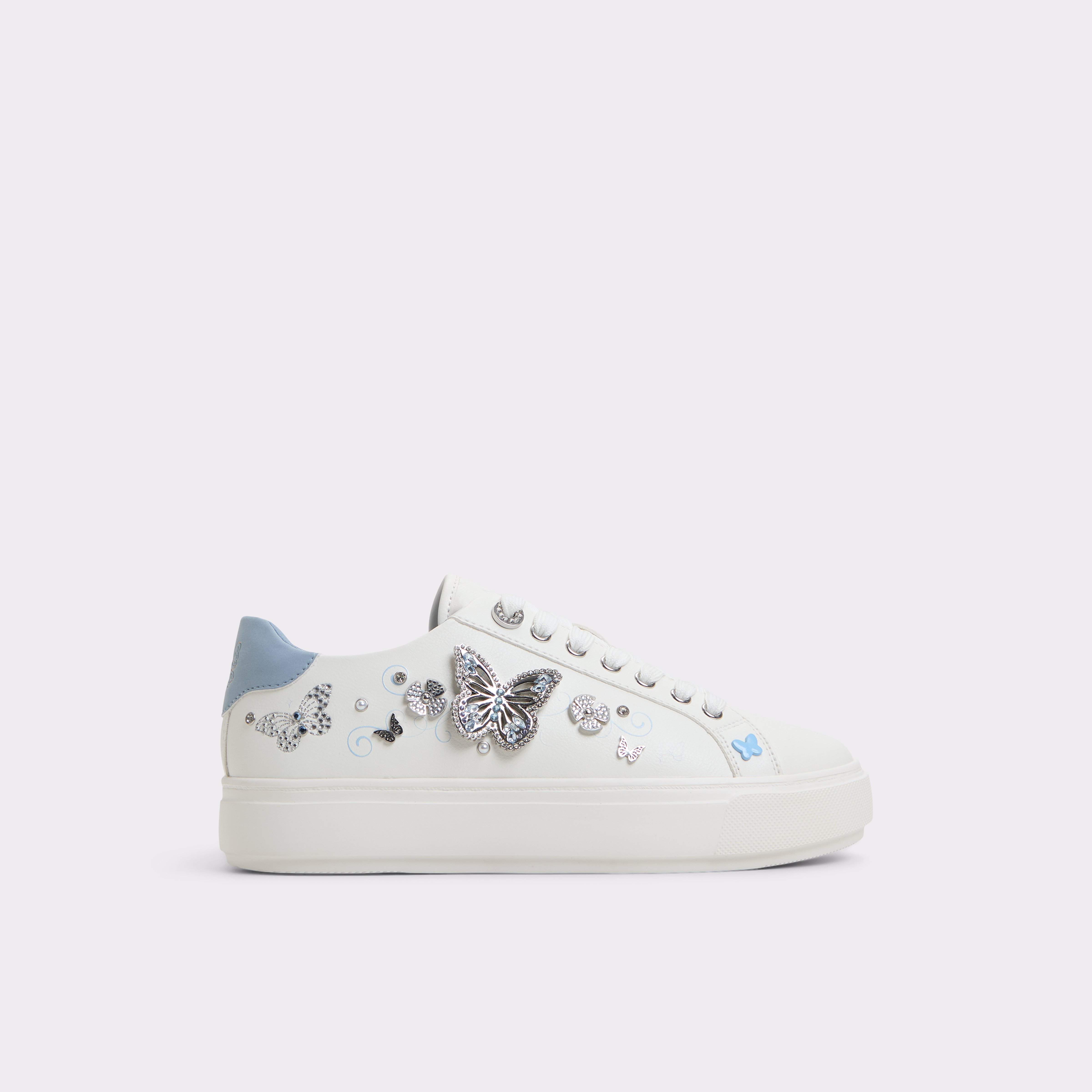 【ALDO】バタフライ&花柄☆Meadow〇レースアップスニーカー ALDO】バタフライ&花柄☆Meadow〇レースアップスニーカー