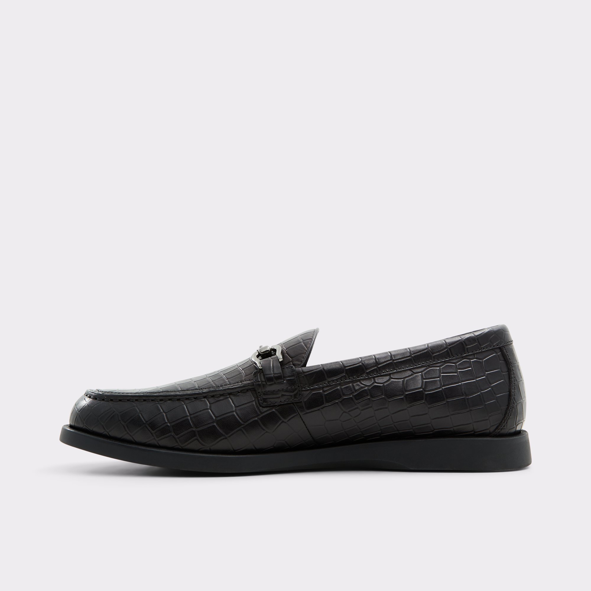 Sevul Black Leather Croco Men's Loafers & Slip-Ons | ALDO Canada