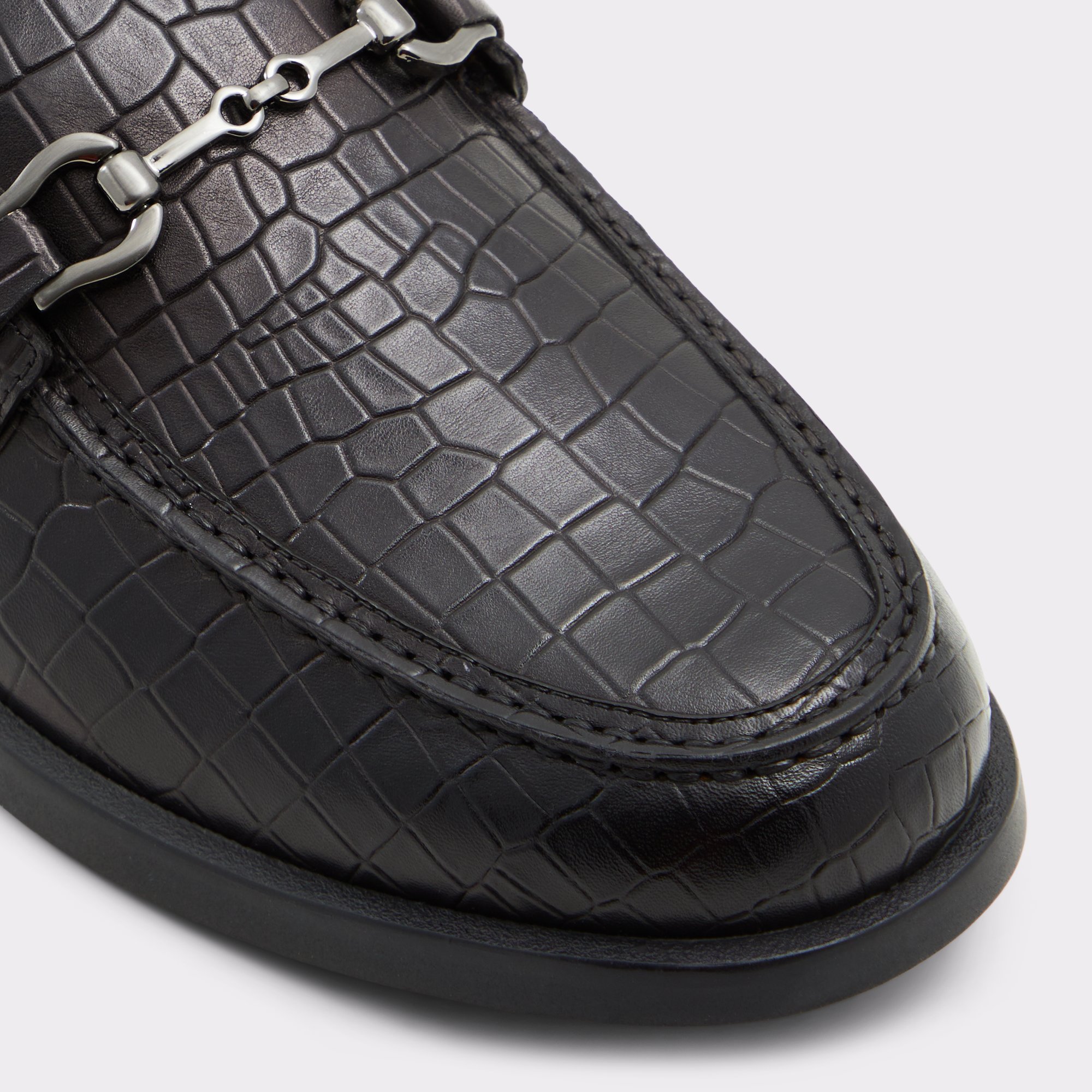 Sevul Black Leather Croco Men's Loafers & Slip-Ons | ALDO Canada