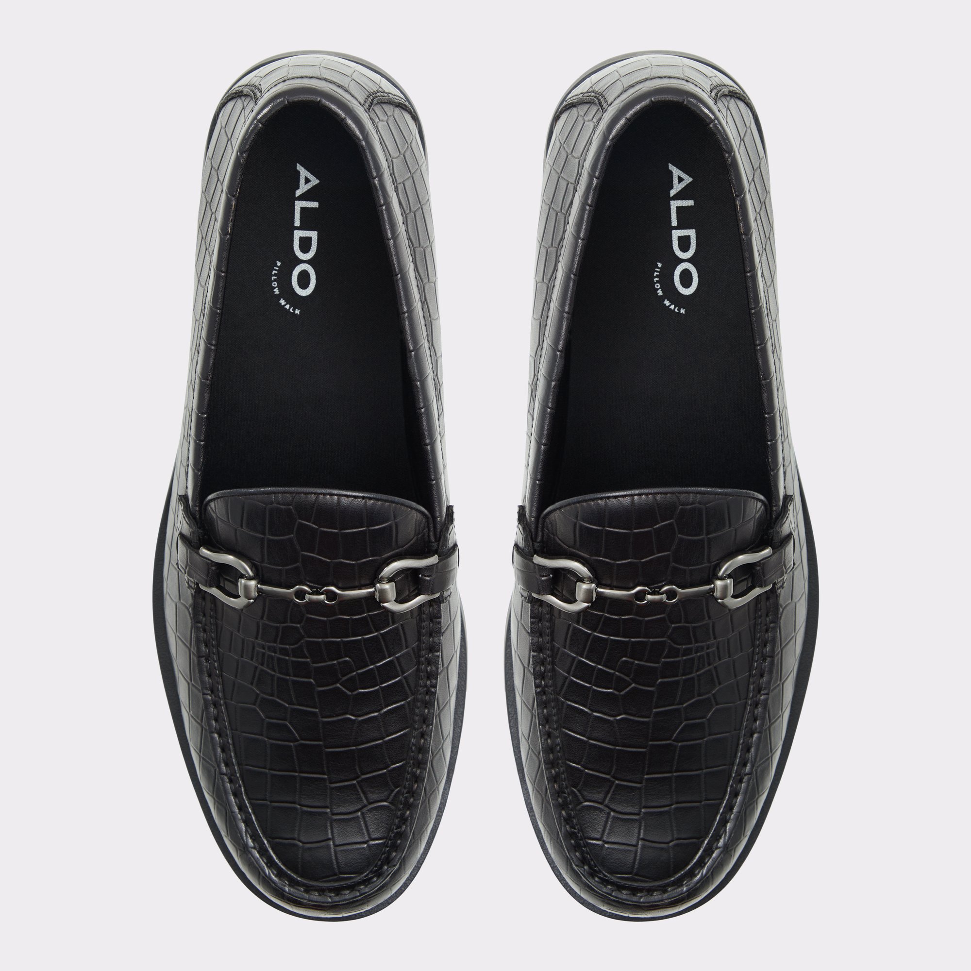 Sevul Black Leather Croco Men's Loafers & Slip-Ons | ALDO Canada