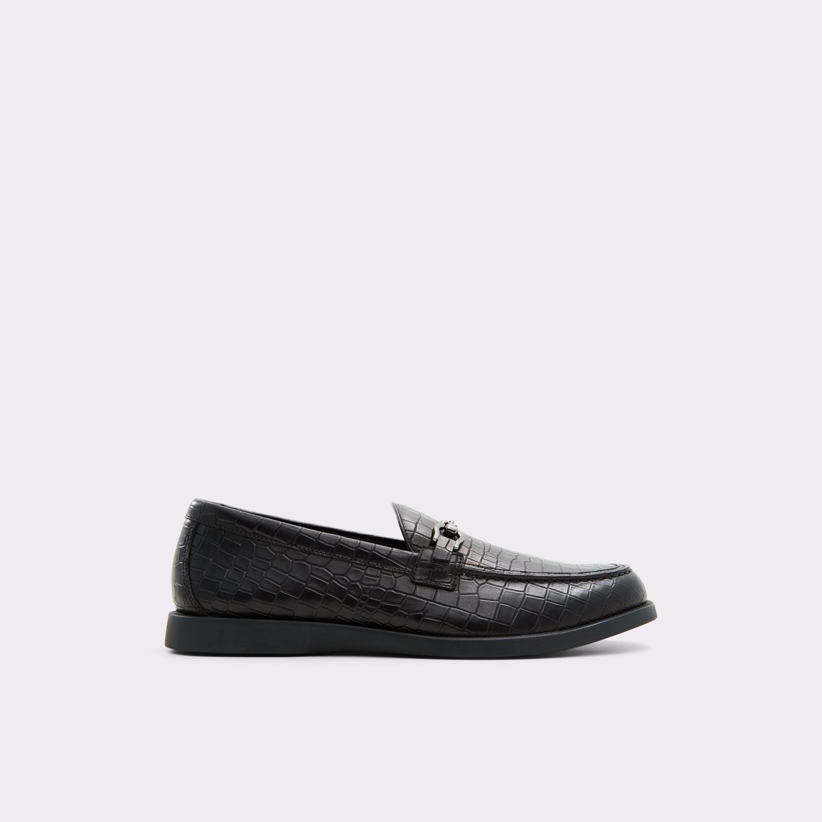 Sevul Black Leather Croco Men's Loafers & Slip-Ons | ALDO Canada