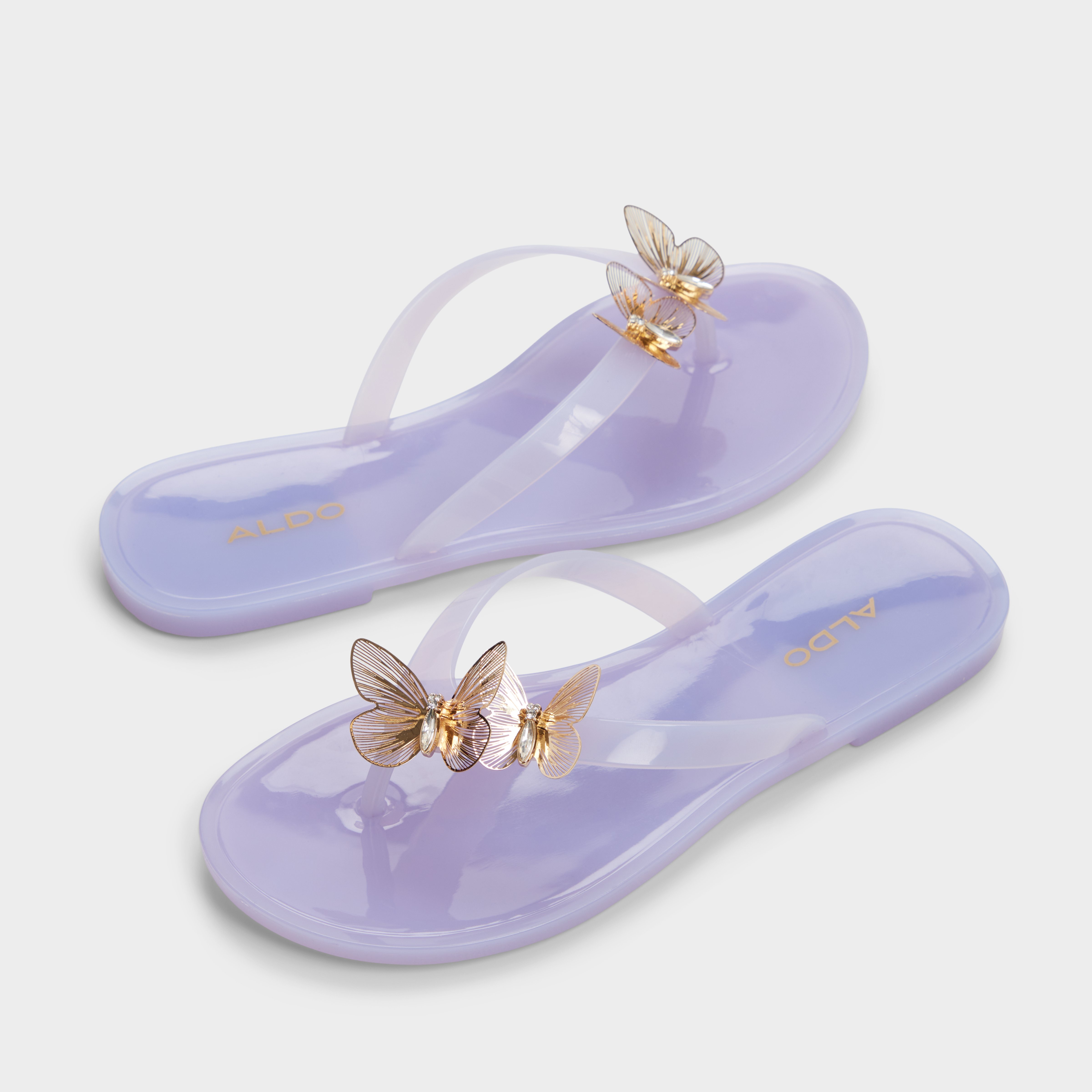 【ALDO】バタフライ★ エレガント★ ジェリー・ビーチサンダル Siarrah Light Purple Women's Jelly Sandals & Flip Flops