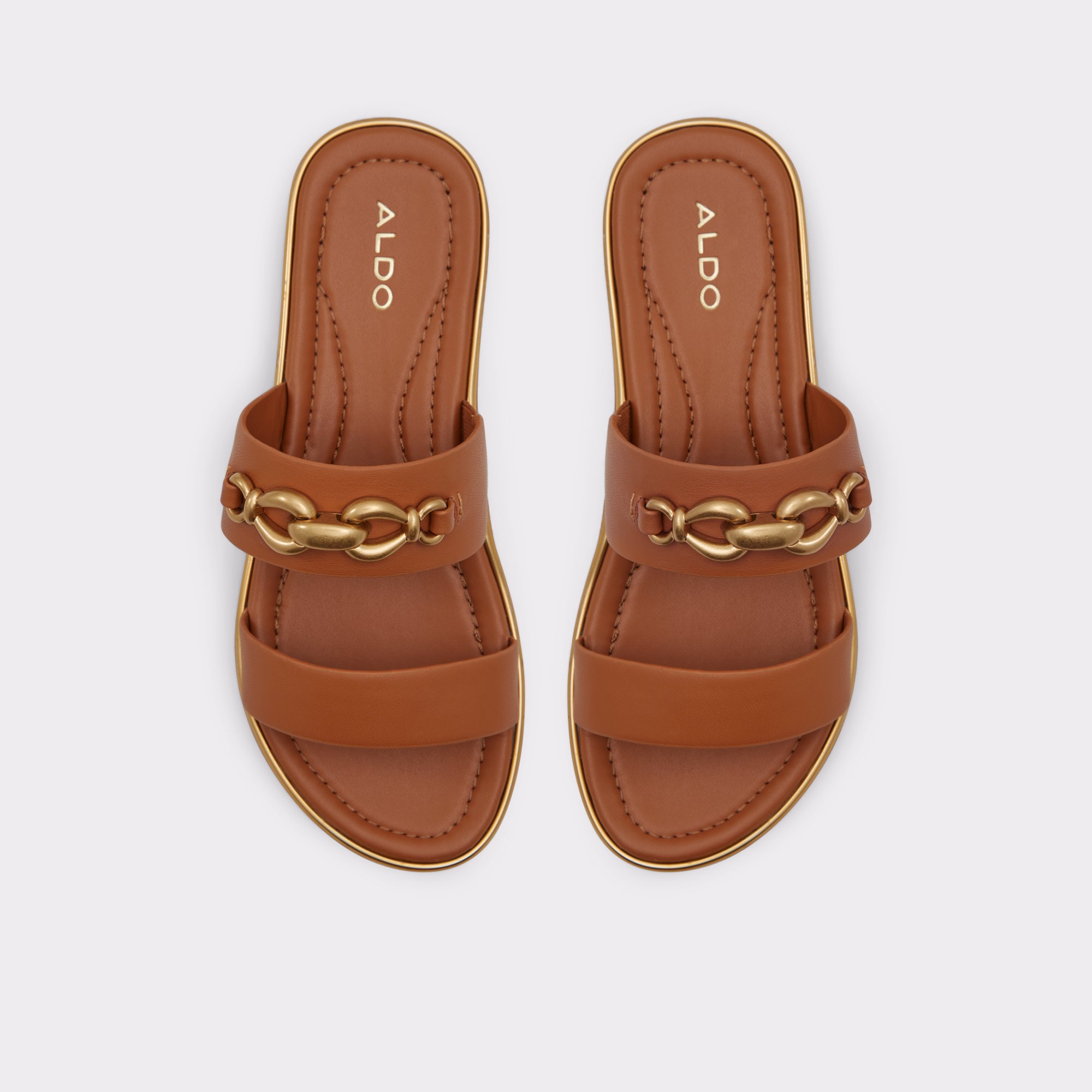 Medium Brown Women's Flat Sandals | US