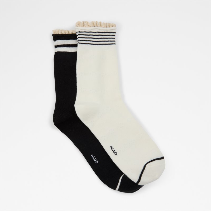 snugglestripes calcetine de mujer-black white_black