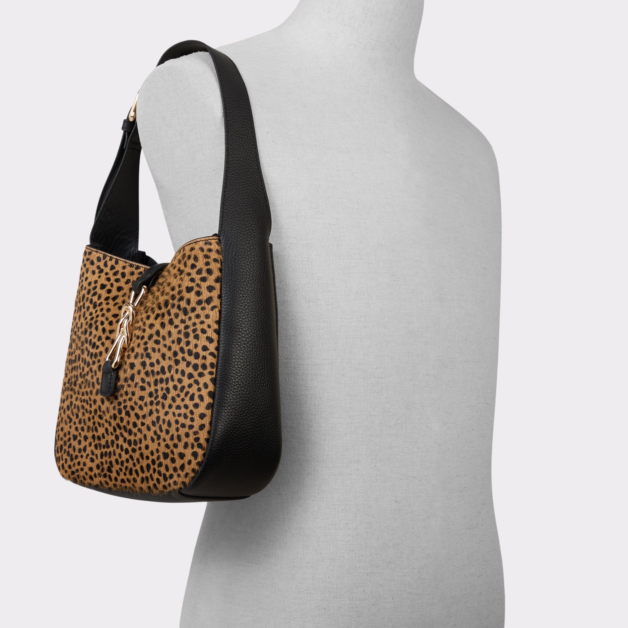 レザー【ALDO】ショルダーバッグ〈Soffiettaluxe〉アニマル柄 Soffiettaluxe Open Black Women's Animal Prints | ALDO US