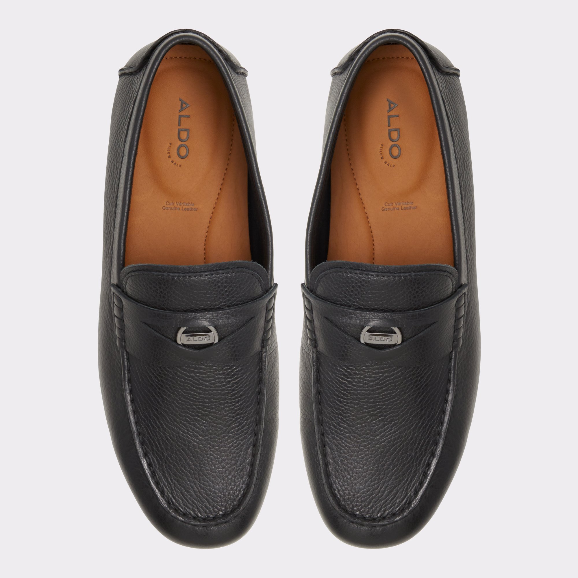 Squire Black Leather Pebble Men's Loafers & Slip-Ons | ALDO US