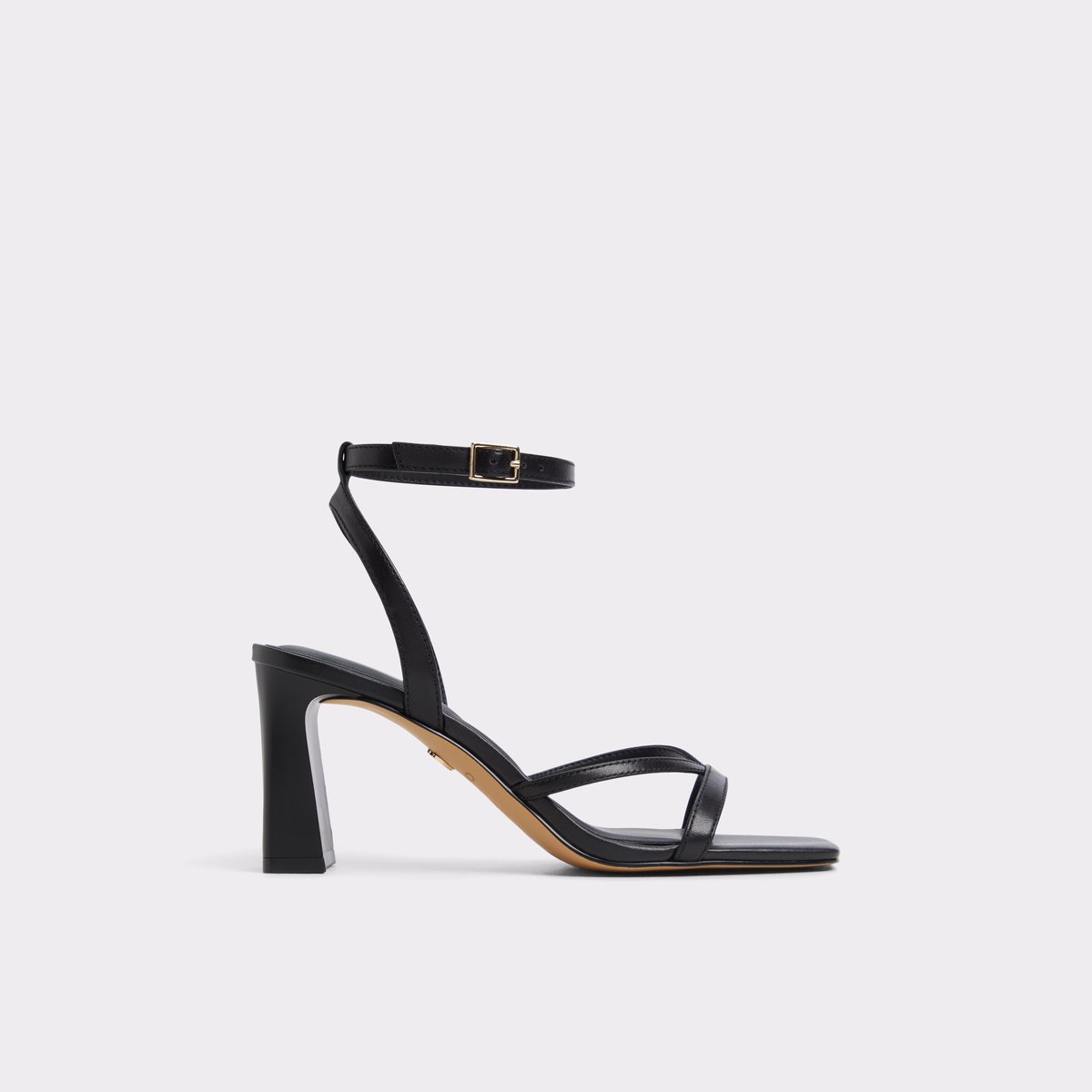 【ALDO】レザー Serenya 安定ブロックヒール ストラップサンダル stellare_black_007-001-