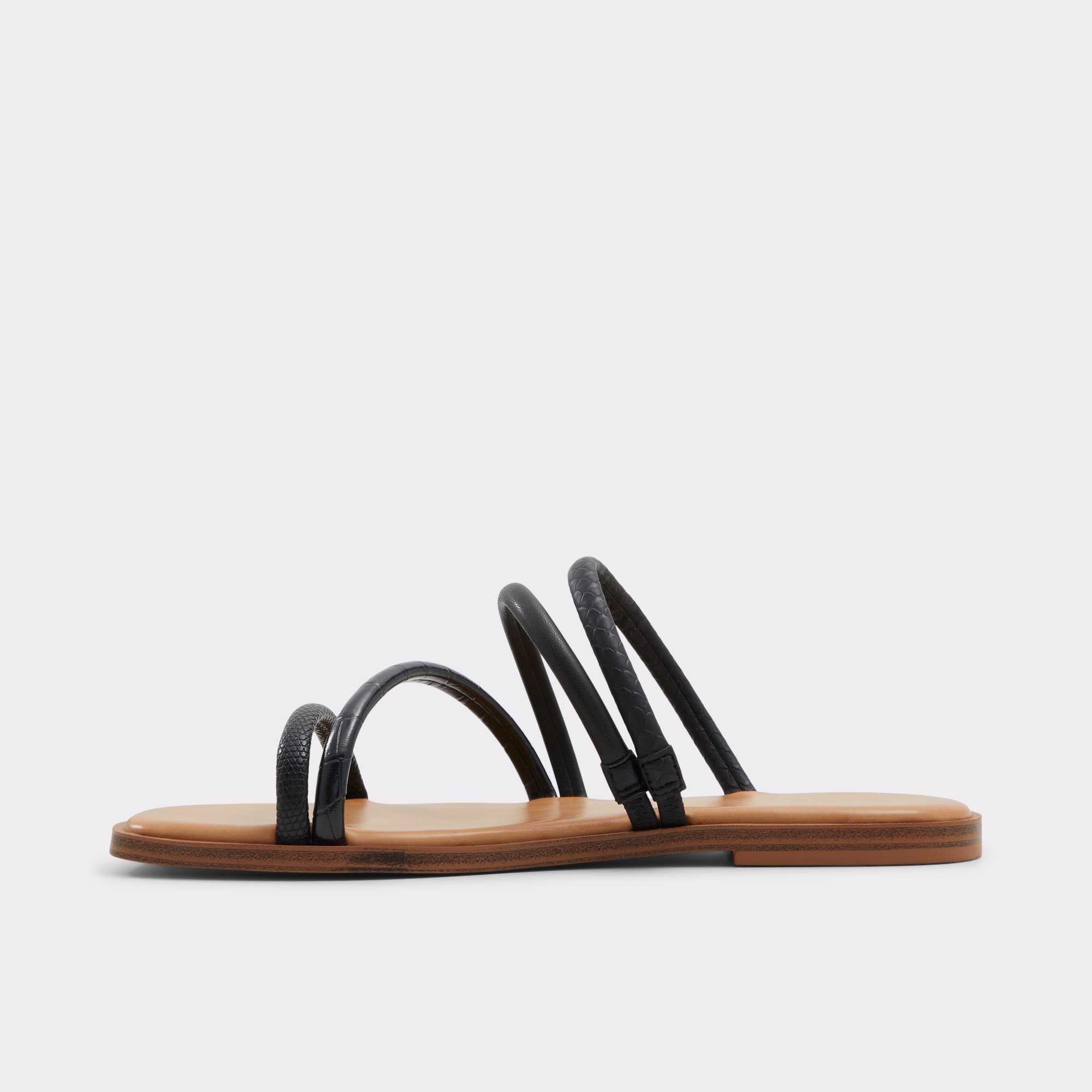 Stila Black Women's Flat Sandals | ALDO Canada