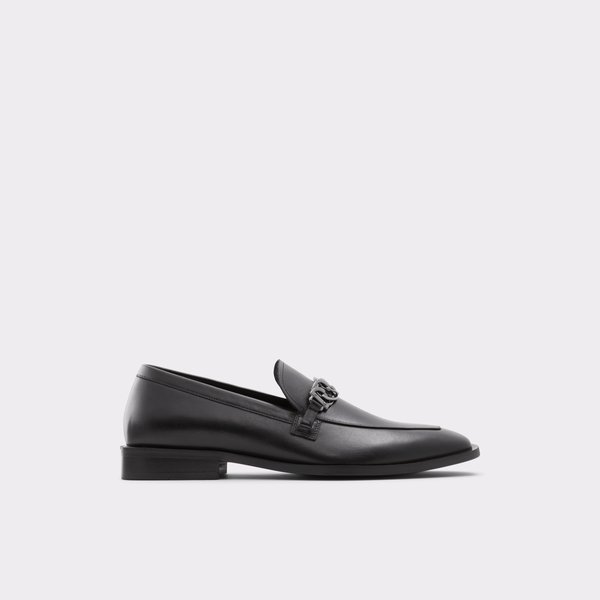 알도 로퍼 ALDO Suavo Black Leather Smooth Mens Loafers &amp; Slip-Ons