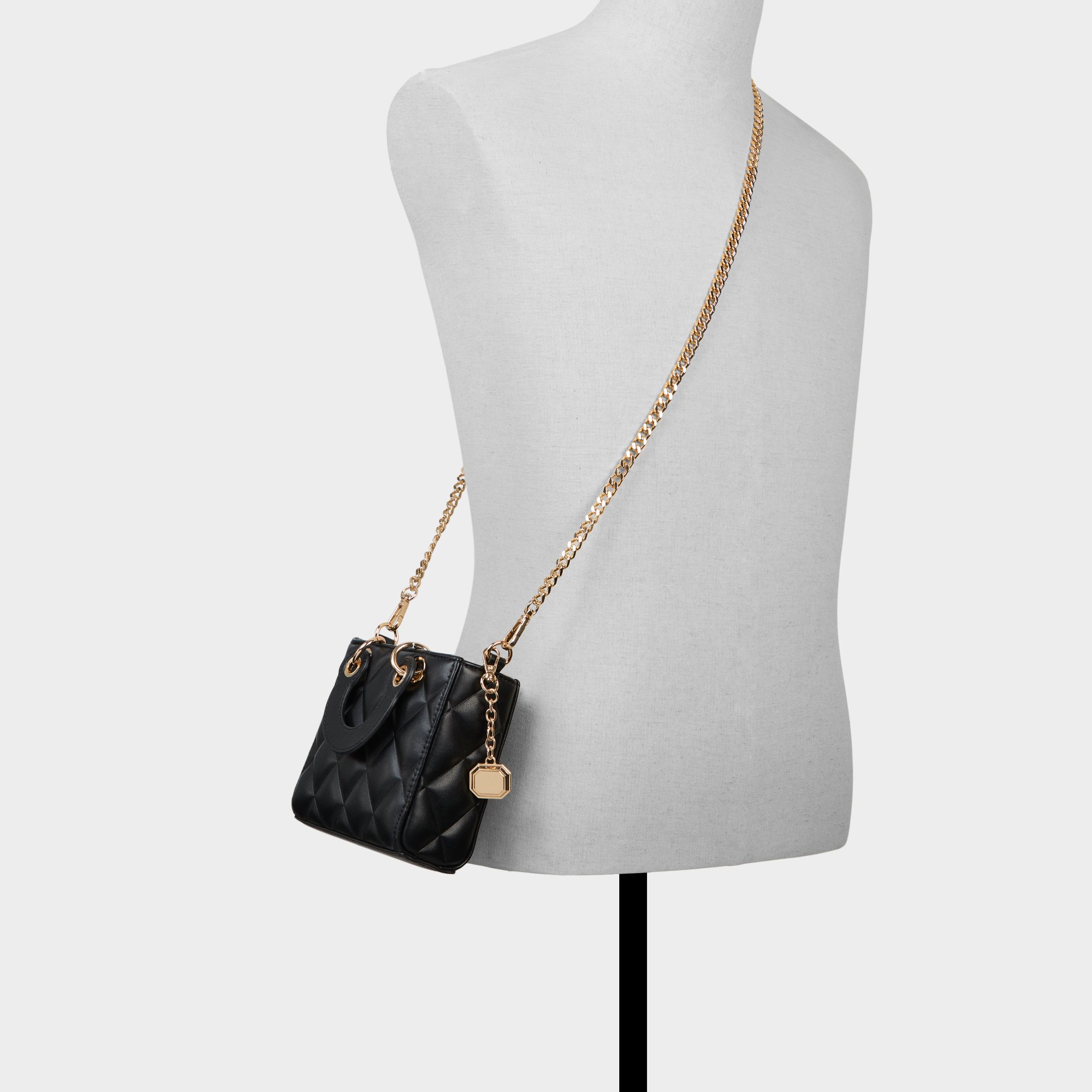 Aldo◆ゴールドチェーン キルティング クロス ドットバックBlack NEW! NWT ALDO Star Studded Crossbody Bag Black/Gold | eBay