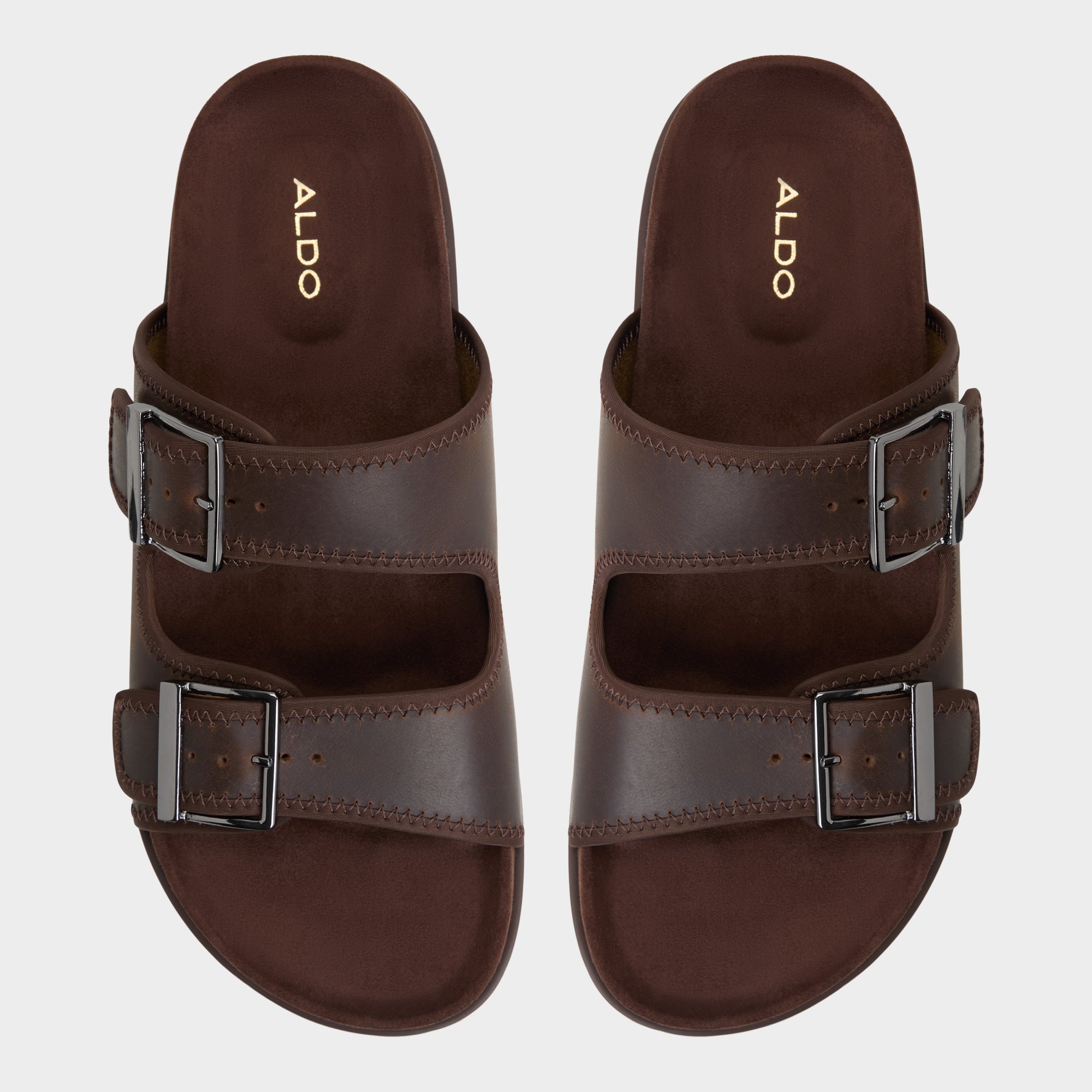 Sunnyside Dark Brown Men's Slides | ALDO US