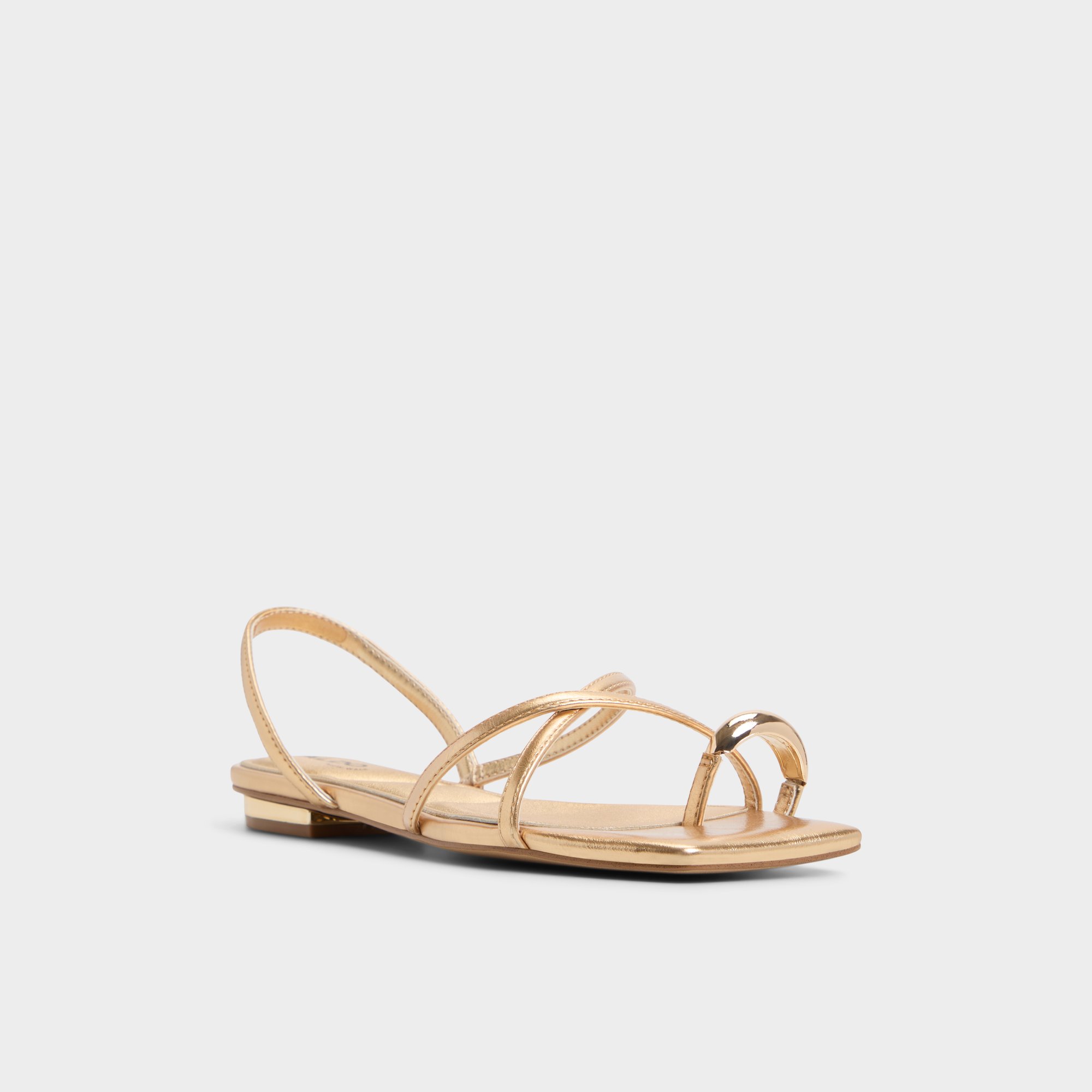 【ALDO】メタリック Synthesa トングリング・フラットサンダル ALDO】メタリック Synthesa トングリング・フラットサンダル