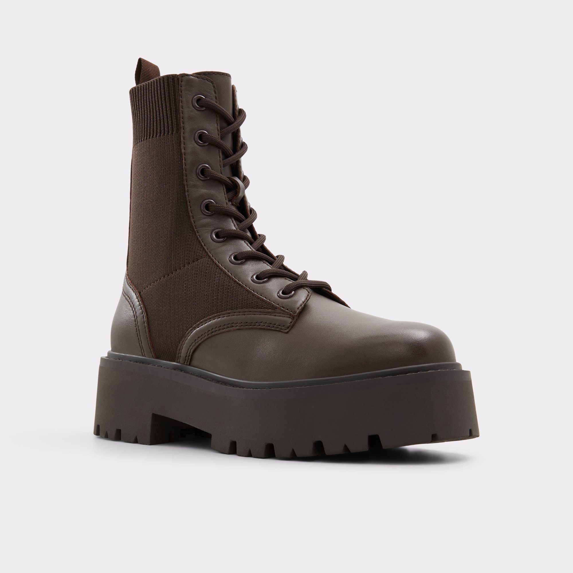 Talaleryknit Brown Overflow Women's Combat boots | ALDO Canada