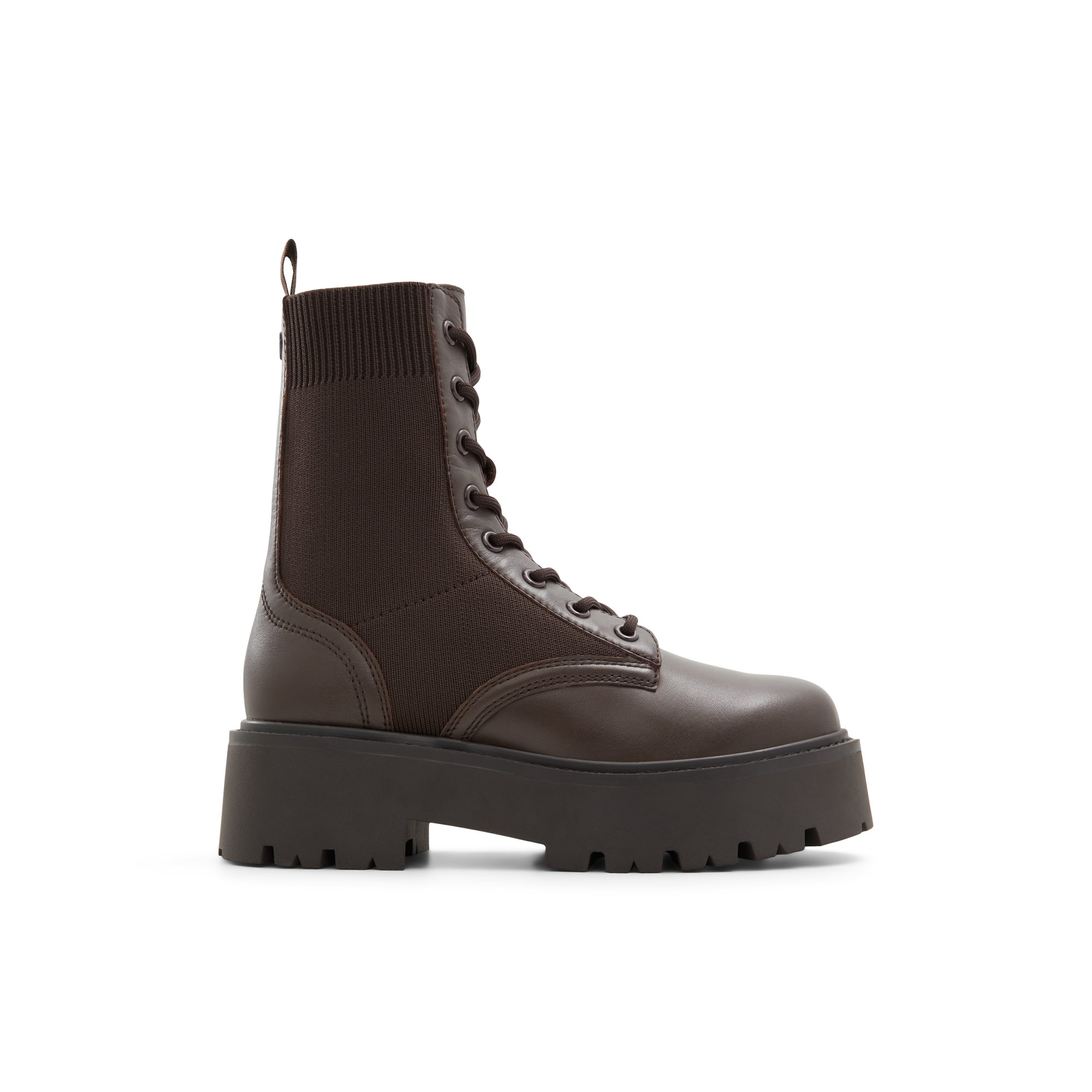 ALDO Talaleryknit - Women's Combat Boot - Brown, Size 9