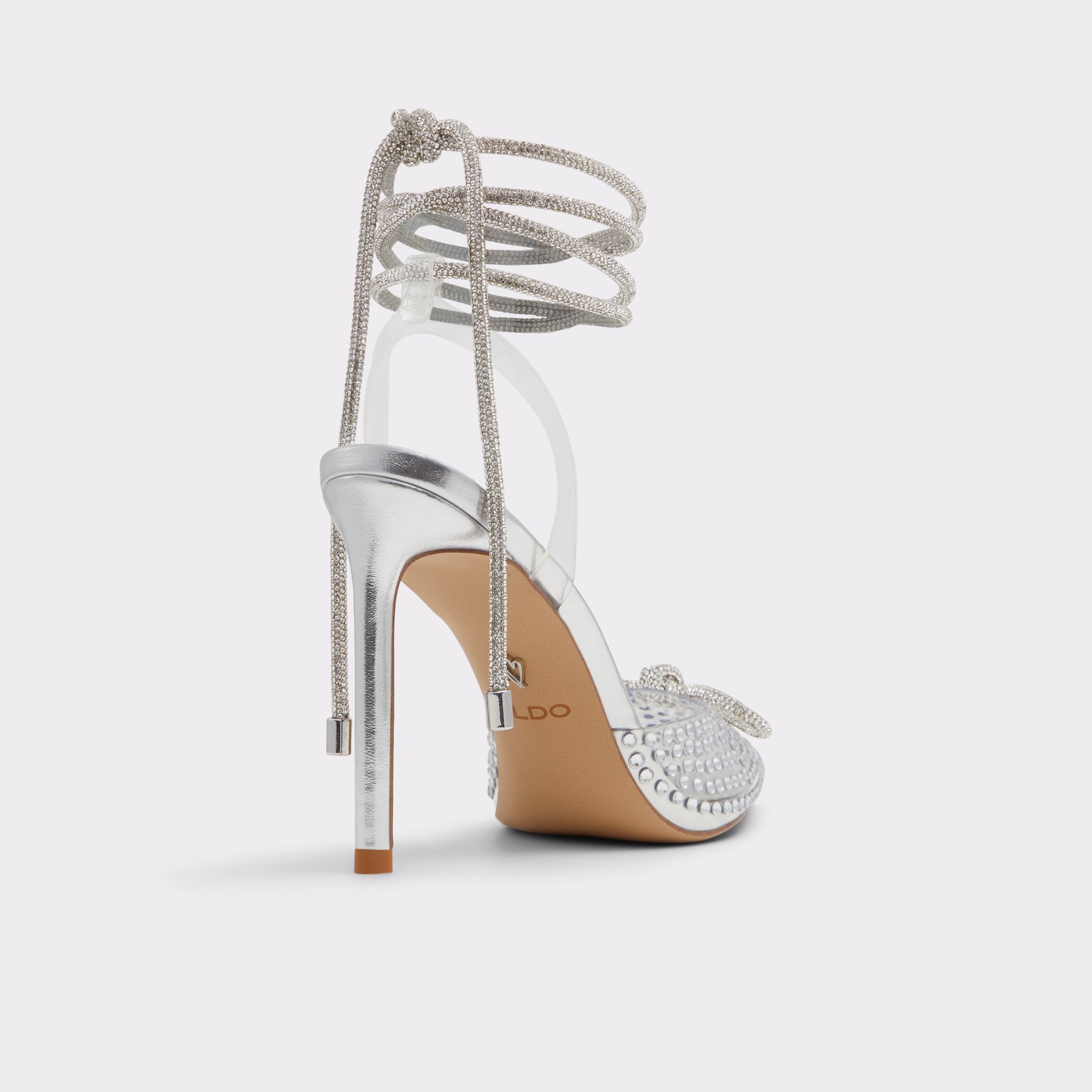 Tenzin Silver Women's Strappy Heels | ALDO US