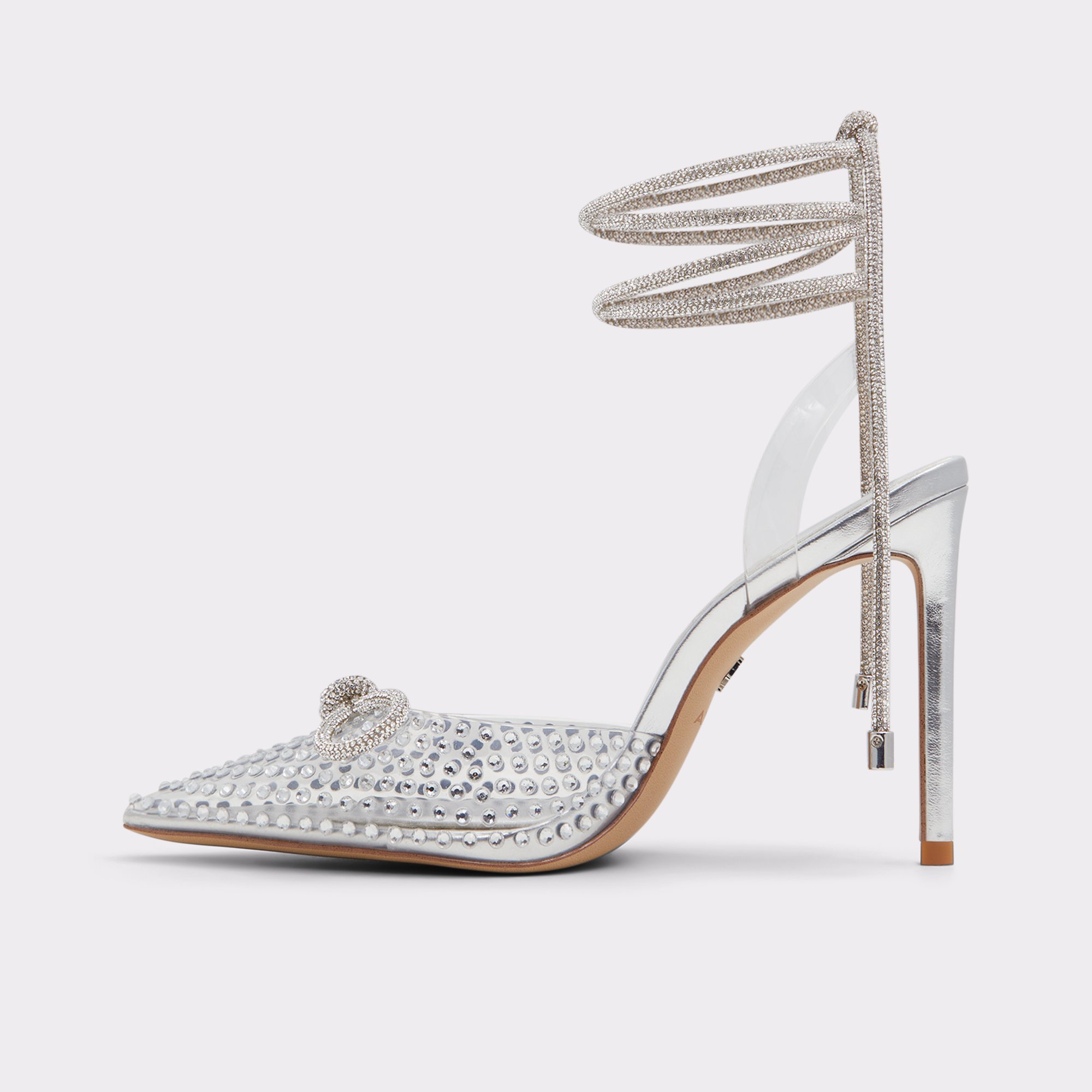 Tenzin Silver Women's Strappy Heels | ALDO US