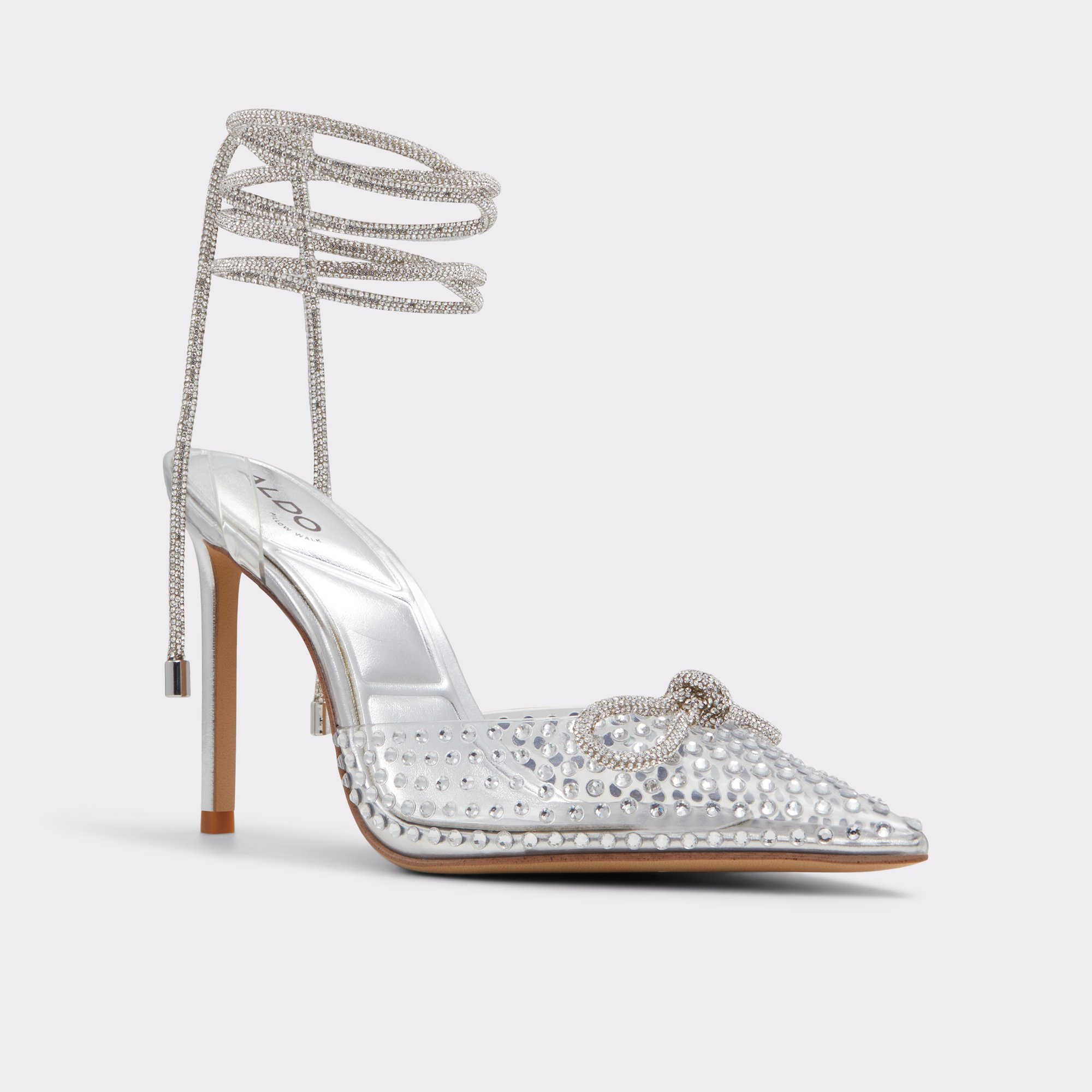 Tenzin Silver Women's Strappy Heels | ALDO US