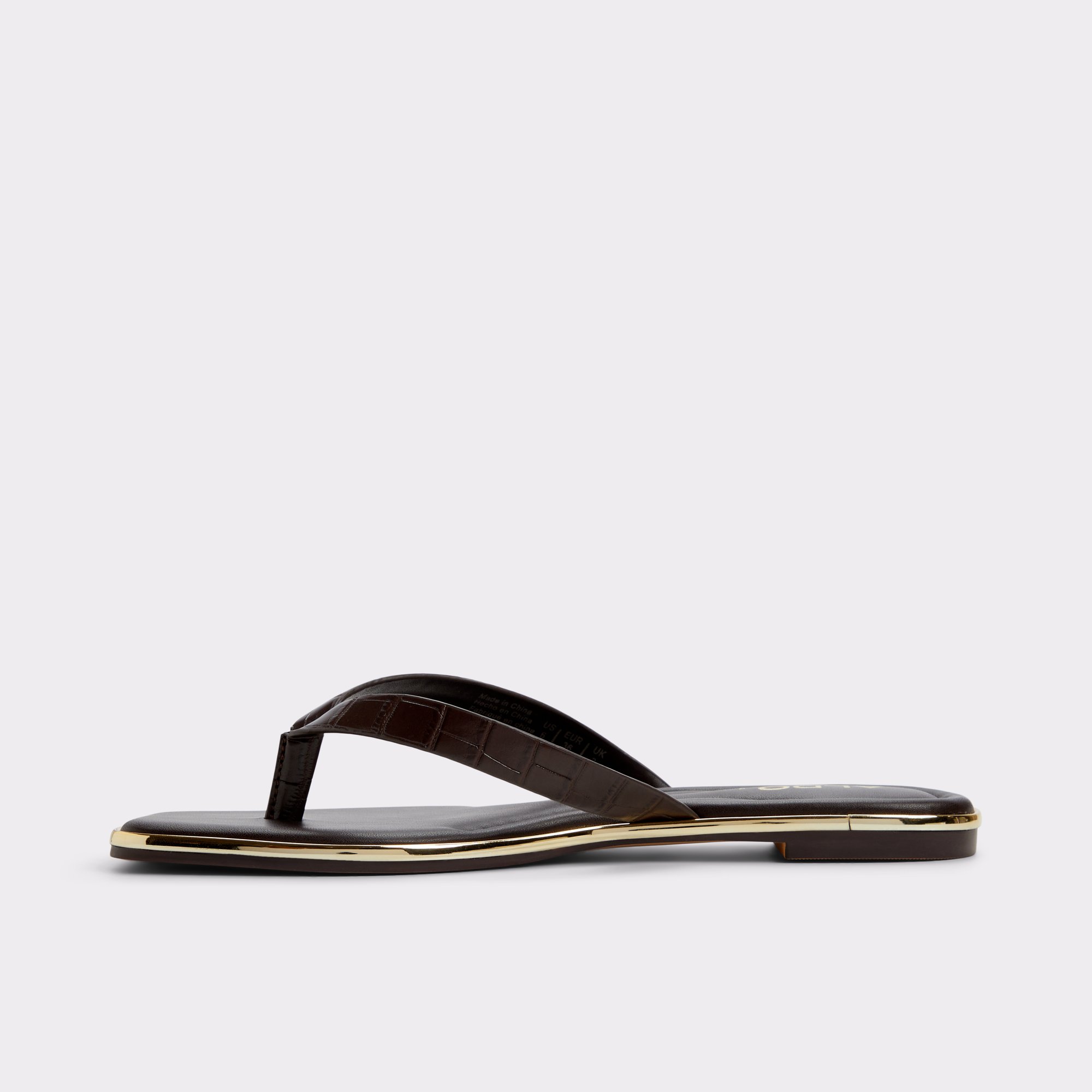 Theao Marron Foncé Femmes Sandales tongs | ALDO Canada