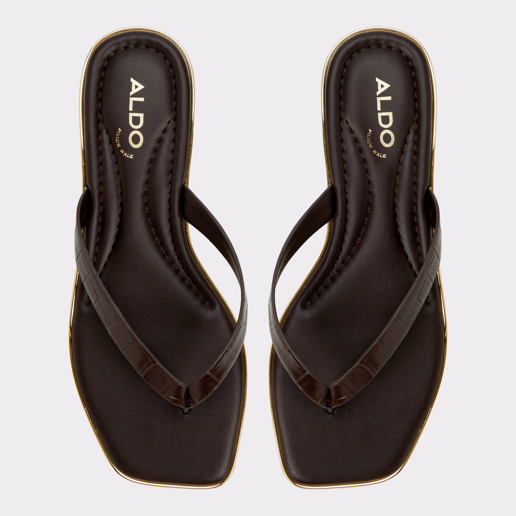 Theao Marron Foncé Femmes Sandales tongs | ALDO Canada