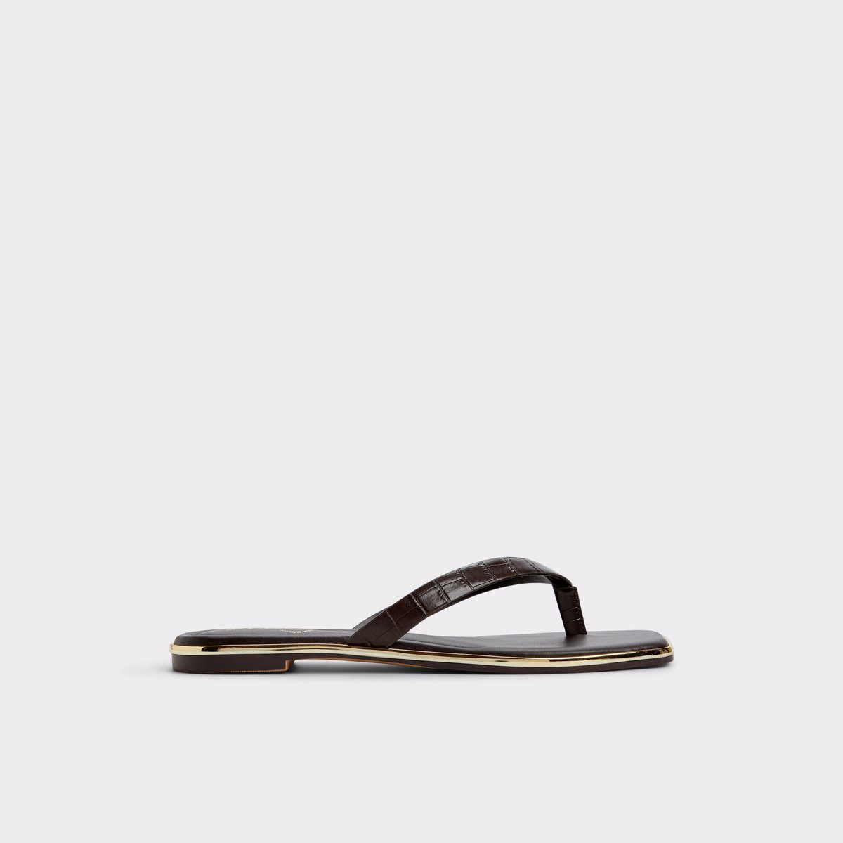 Theao Marron Foncé Femmes Sandales tongs | ALDO Canada
