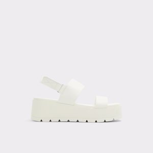 알도 ALDO Thila White Synthetic Smooth Womens Platform Sandals