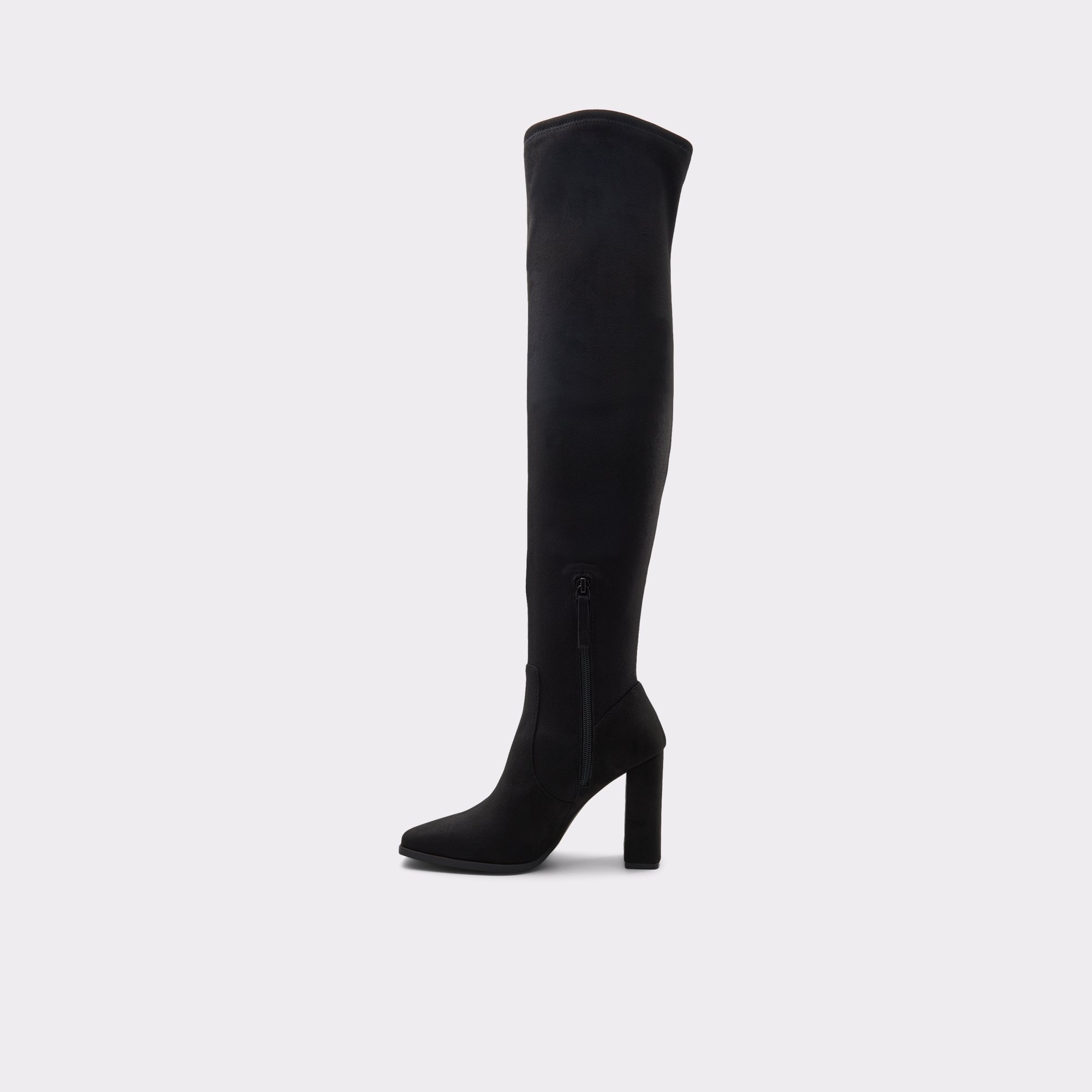 Toeder Open Black Textile Microfibre suede Women's Dress boots | ALDO US