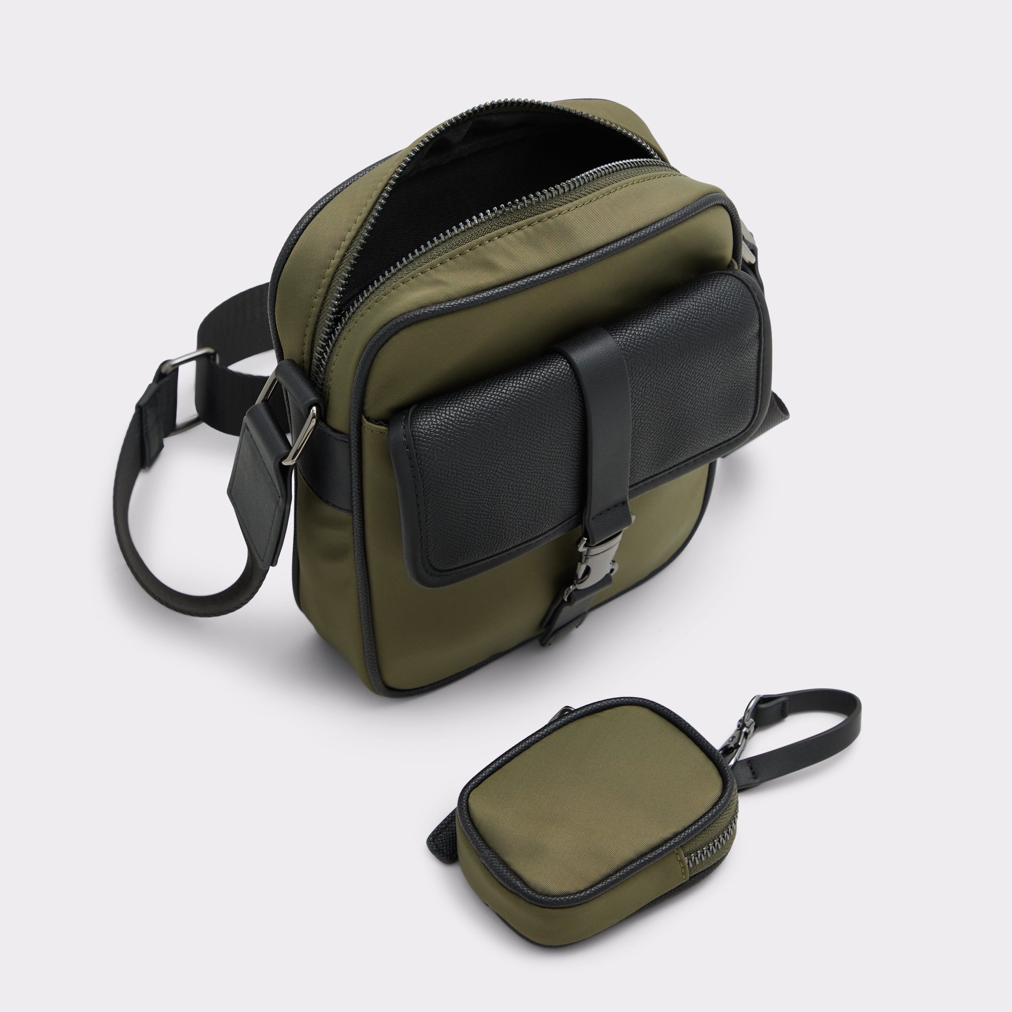 【ALDO】マルチ素材☆Traregx☆外付けポーチ付き・ショルダー Traregx Olive Men's Bags & Accessories | ALDO US