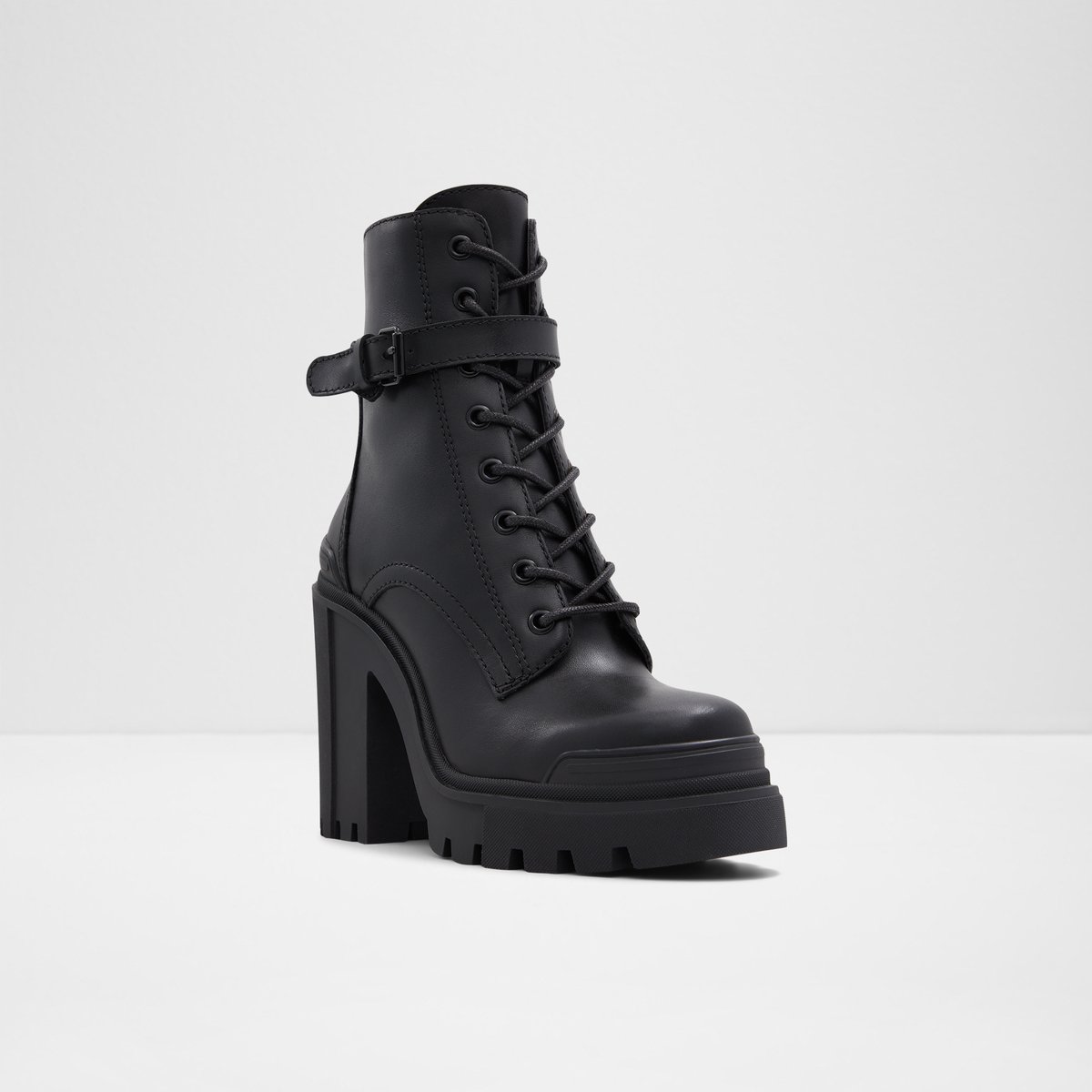 Uplift Black Leather Smooth Women's Casual Boots | ALDO US