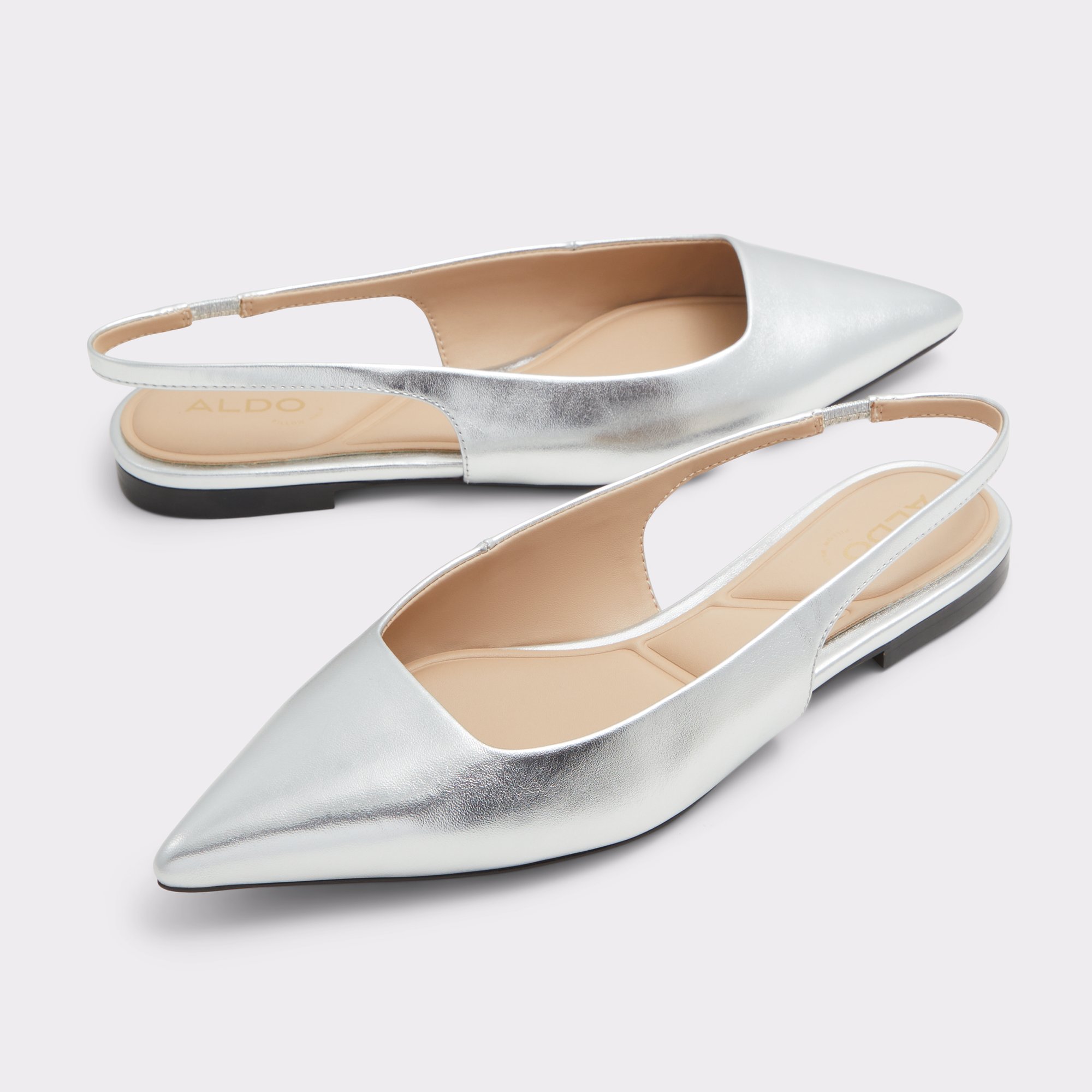 Valegyn Silver Women s Ballet Flats ALDO Canada