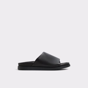 【ALDO】本革レザー☆Soar☆快適パットソール・スライドサンダル Soar Black Men's Sandals & Slides | ALDO US
