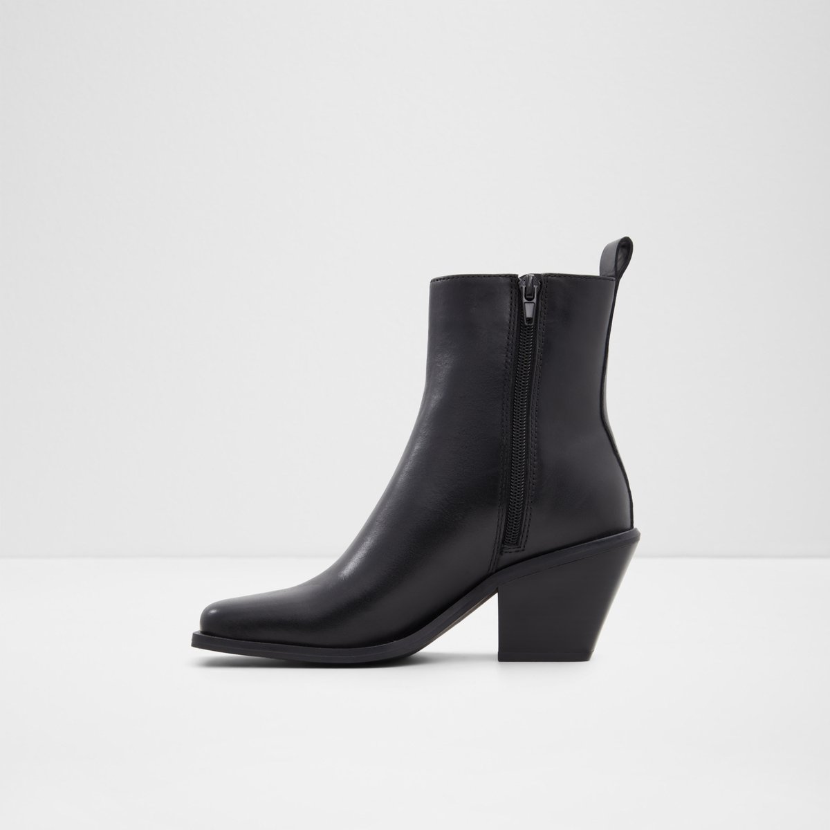 Vaquera Black Leather Women's Ankle Boots | ALDO Canada