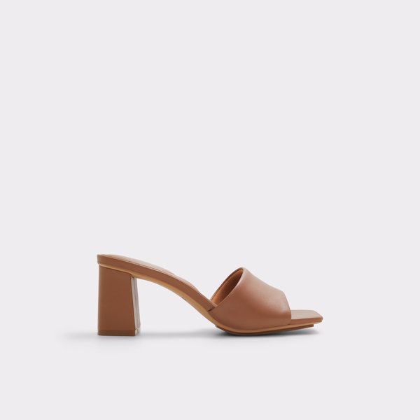 Vidish Other Brown Leather Smooth Women's Block Heels | ALDO Canada