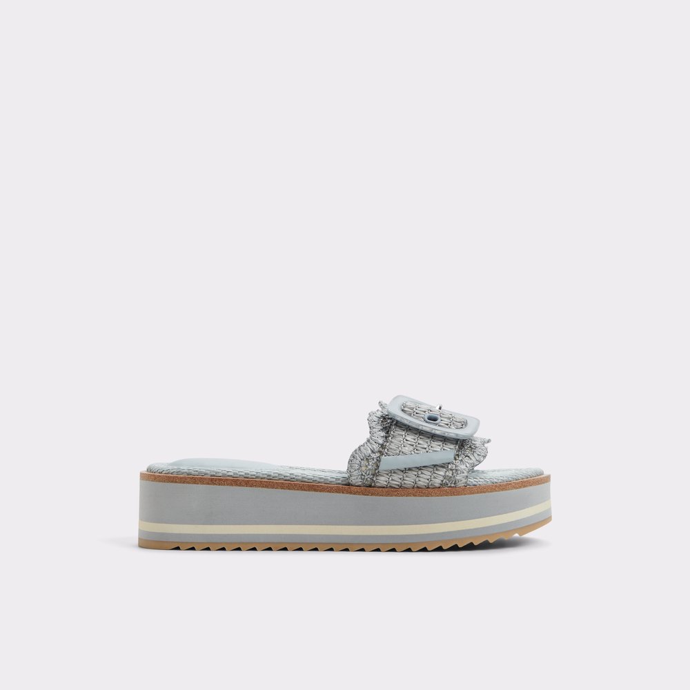 調整可能◎夏の足元を彩る★ALDO★ Wavynelly スライドサンダル Wavynelly Other Blue Women's Flat Sandals | ALDO US