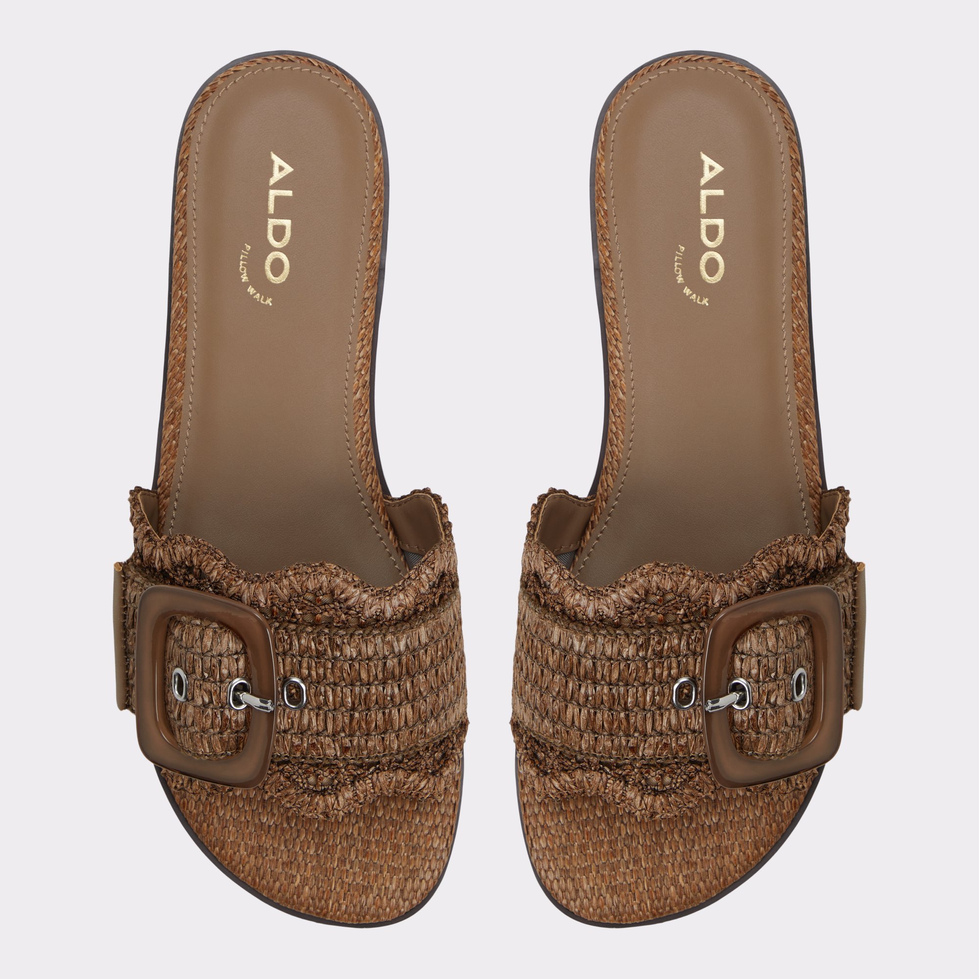 Wavysally Marron Clair Femmes Sandales à talon plat | ALDO Canada
