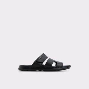 【ALDO】本革レザー☆Soar☆快適パットソール・スライドサンダル Soar Black Men's Sandals & Slides | ALDO US