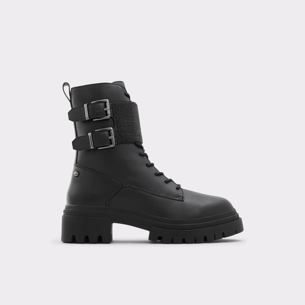 aldo black combat boots