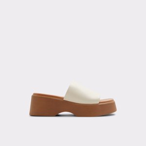 알도 ALDO Yassu Other White Leather Womens Platform Sandals