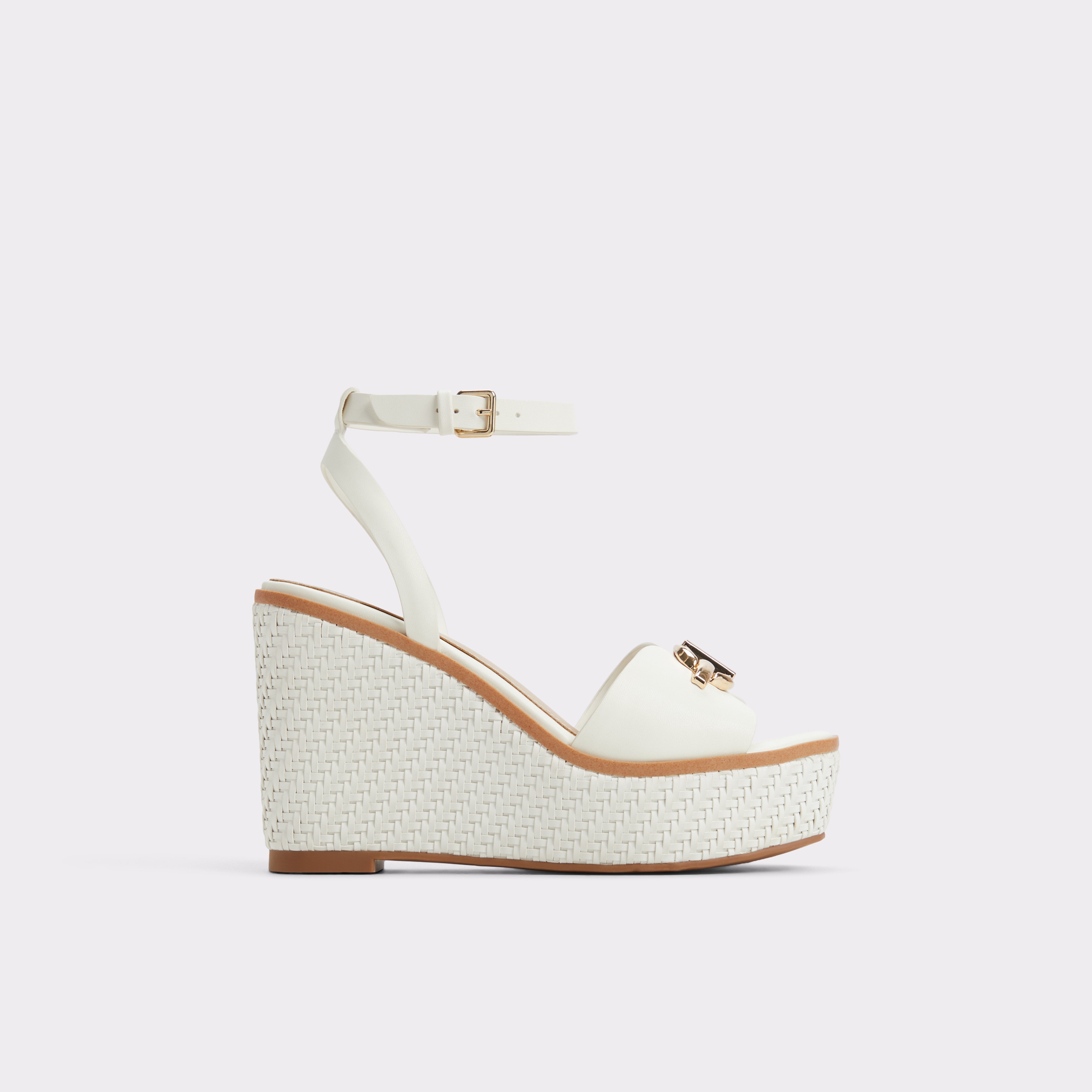 【ALDO】ナチュラル☆ウェッジ 厚底 Ybylin☆ストラップサンダル Ybylin White Women's Wedges | ALDO US