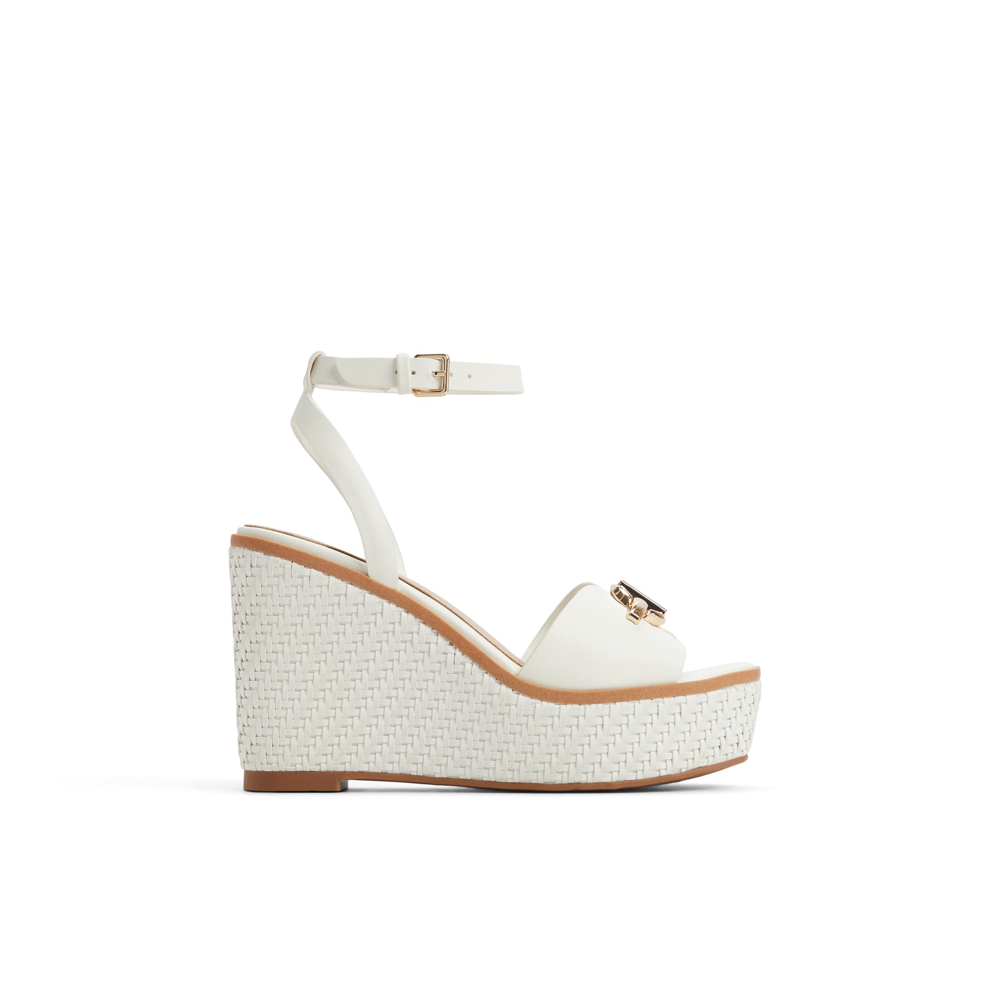 ALDO Ybylin - Women's Wedge Sandals - White, Size 11