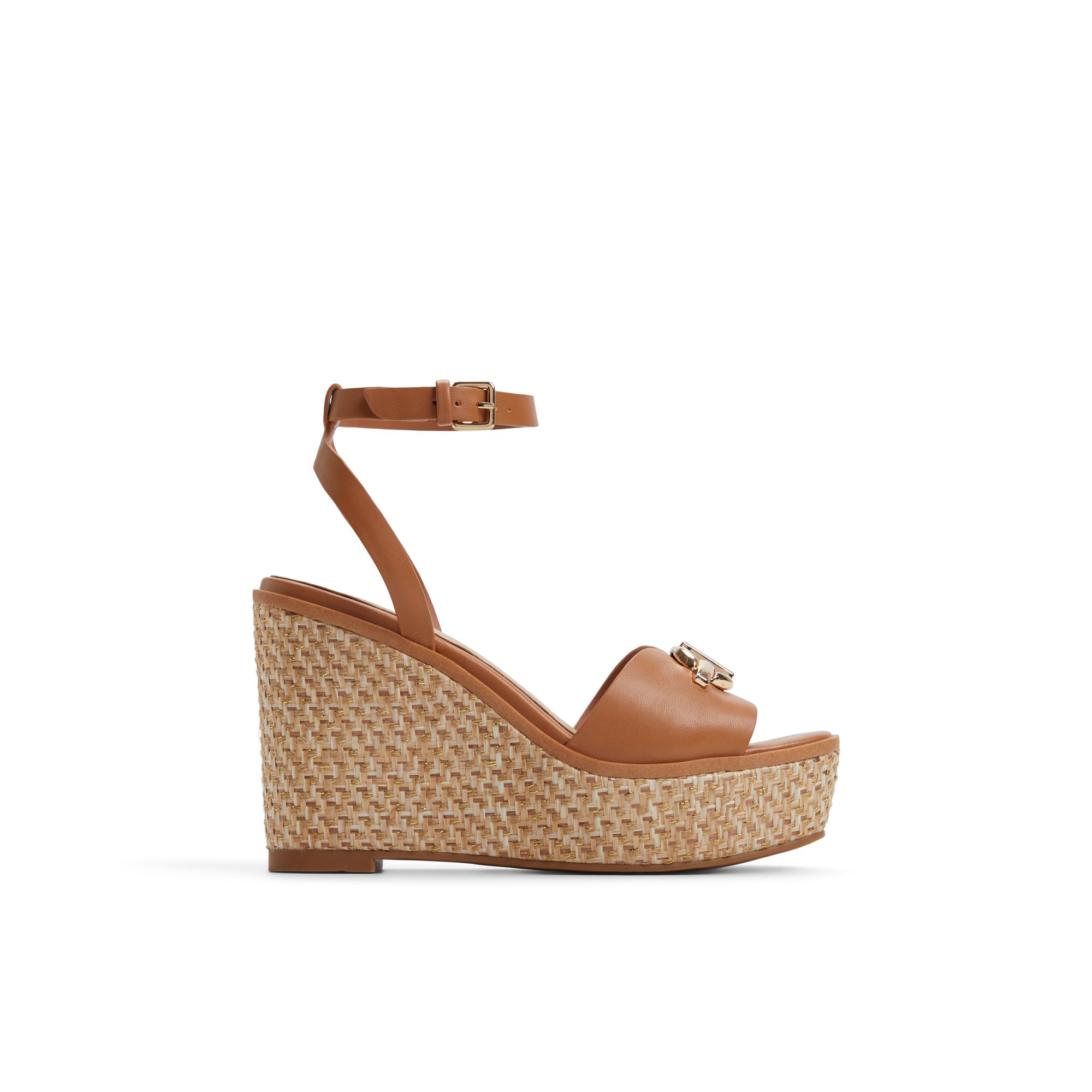 ALDO Ybylin - Women's Wedge Sandals - Brown, Size 6