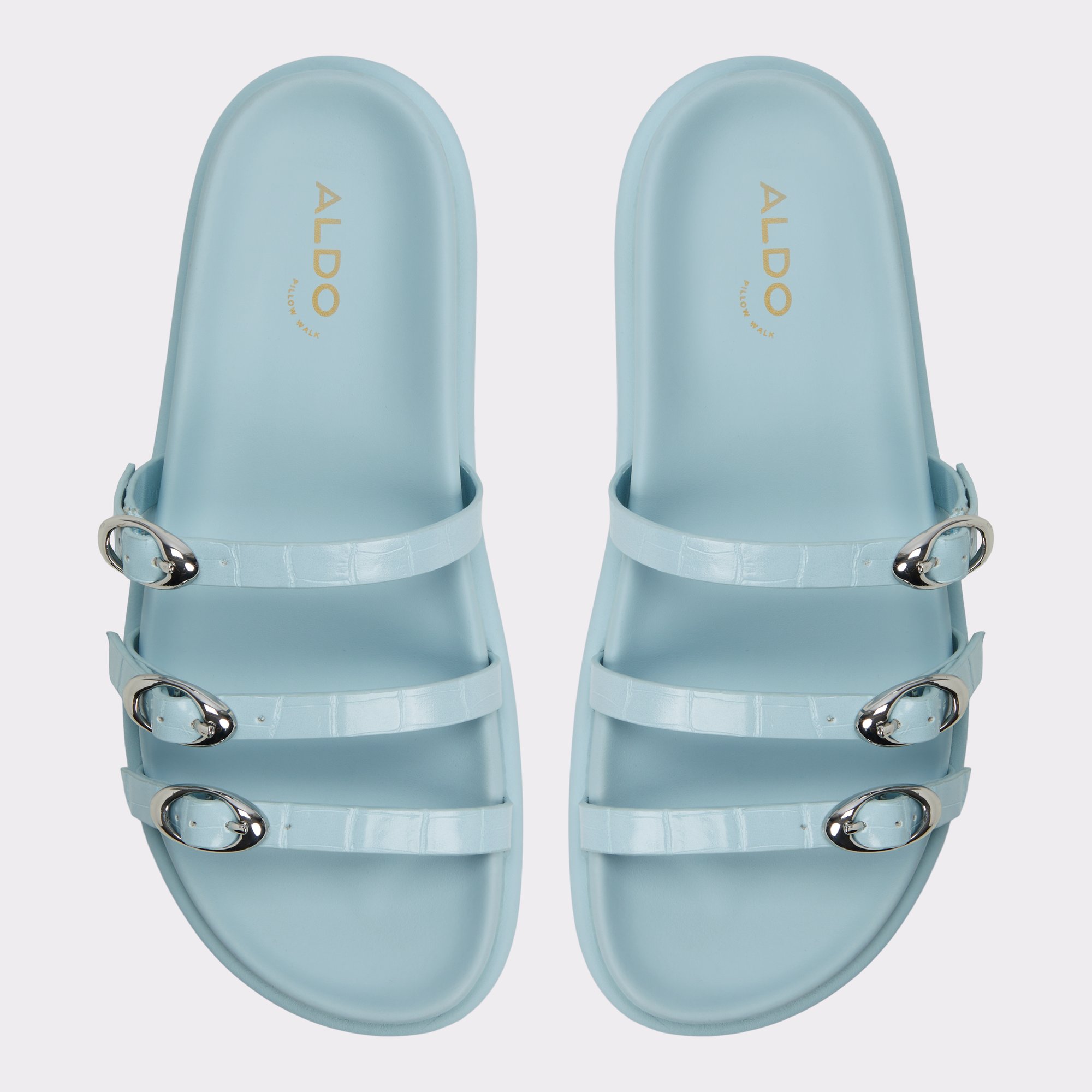 Zephyra Bleu Pastel Femmes Sandales a assise plantaire | ALDO Canada