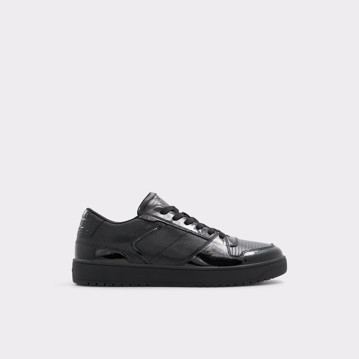 Zethan Black Synthetic Patent Men's Sneakers | ALDO Canada